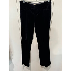 Women's Banana Republic Petite Black stretch Velvet Sloan Fit Trousers Size 4P